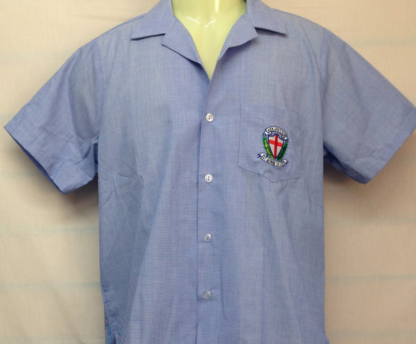 Boy's Senior Short Sleeve Tuck In Shirt with Logo – SG