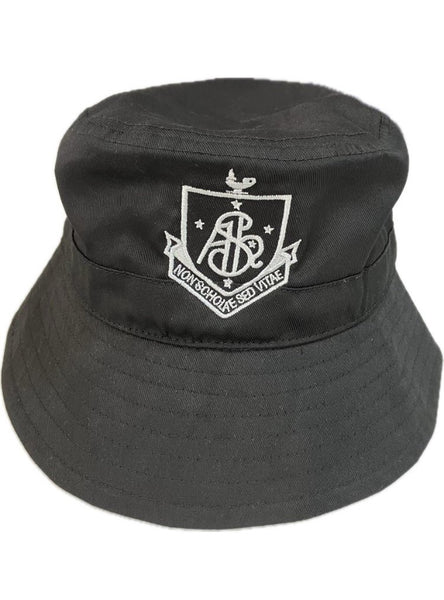 Black Bucket Hat with Adjustable Toggle - AHS