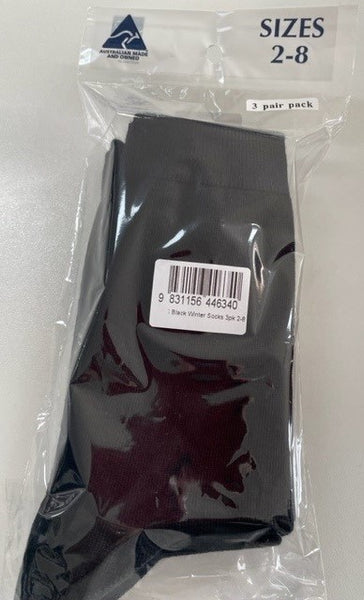 Black Socks 3 Pack - AHS