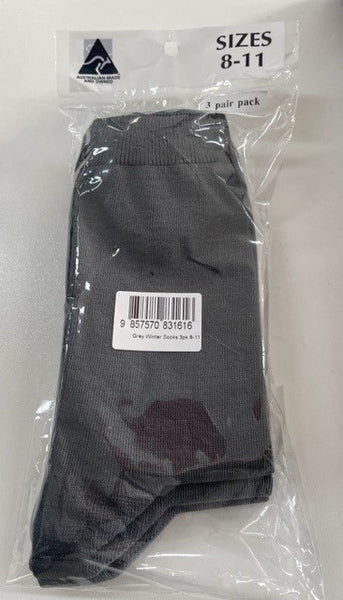Grey Socks 3 Pack - AHS