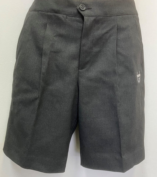 Charcoal Melange Elastic Back Shorts - Youth - UHS