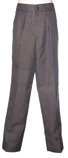 Boys Trousers Charcoal Elastic Back (double knee) - HCC